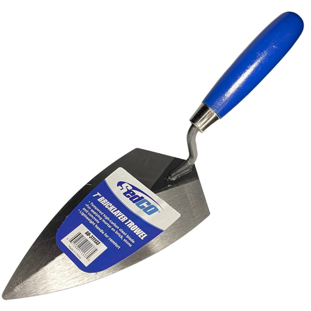 7″ TEMPERED CARBON STEEL BRICK TROWEL Sedco Corp.