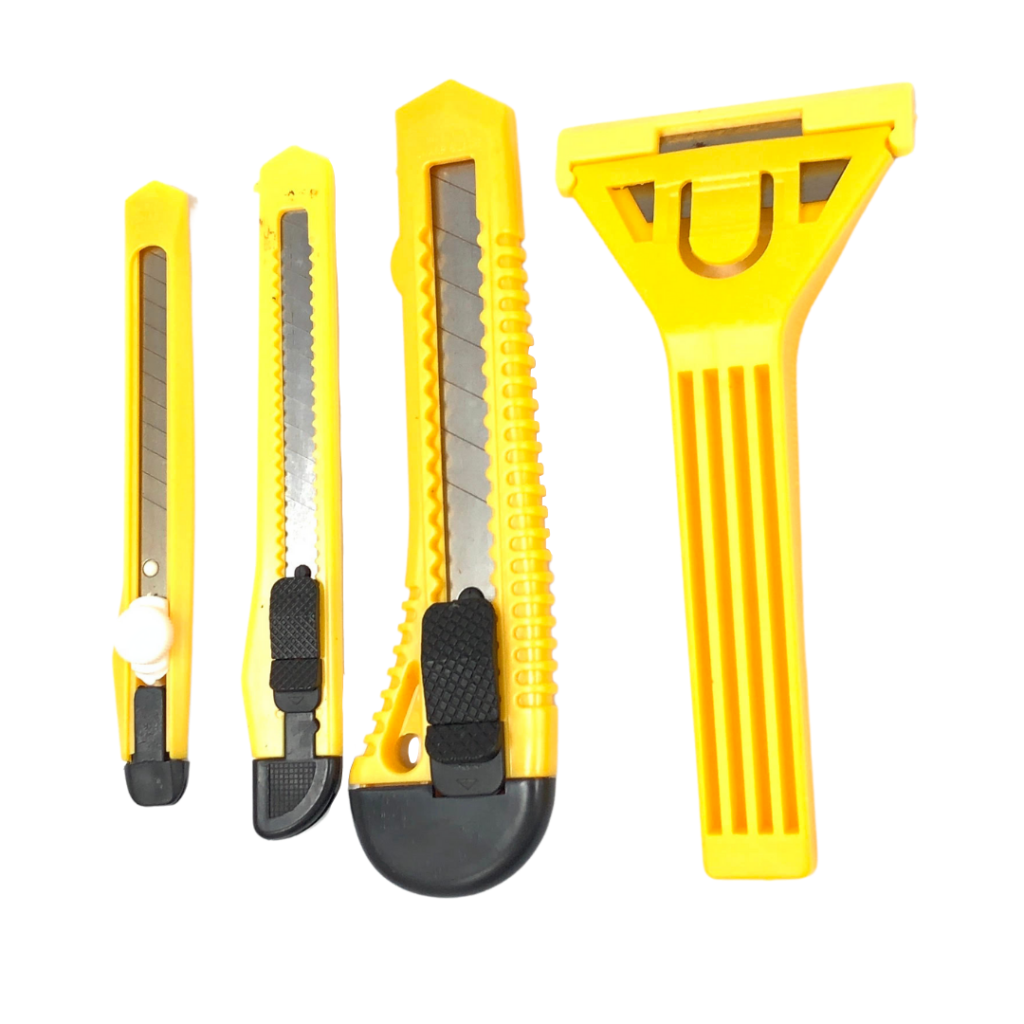 PLASTIC UTILITY KNIFE AND SCRAPER SET 4 PCS Sedco Corp   SD 008376 1024x1024 