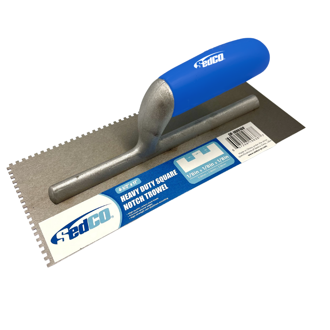 1/8″ x 1/8″ x 1/8″ HEAVY DUTY SQUARE NOTCH TROWEL Sedco Corp.