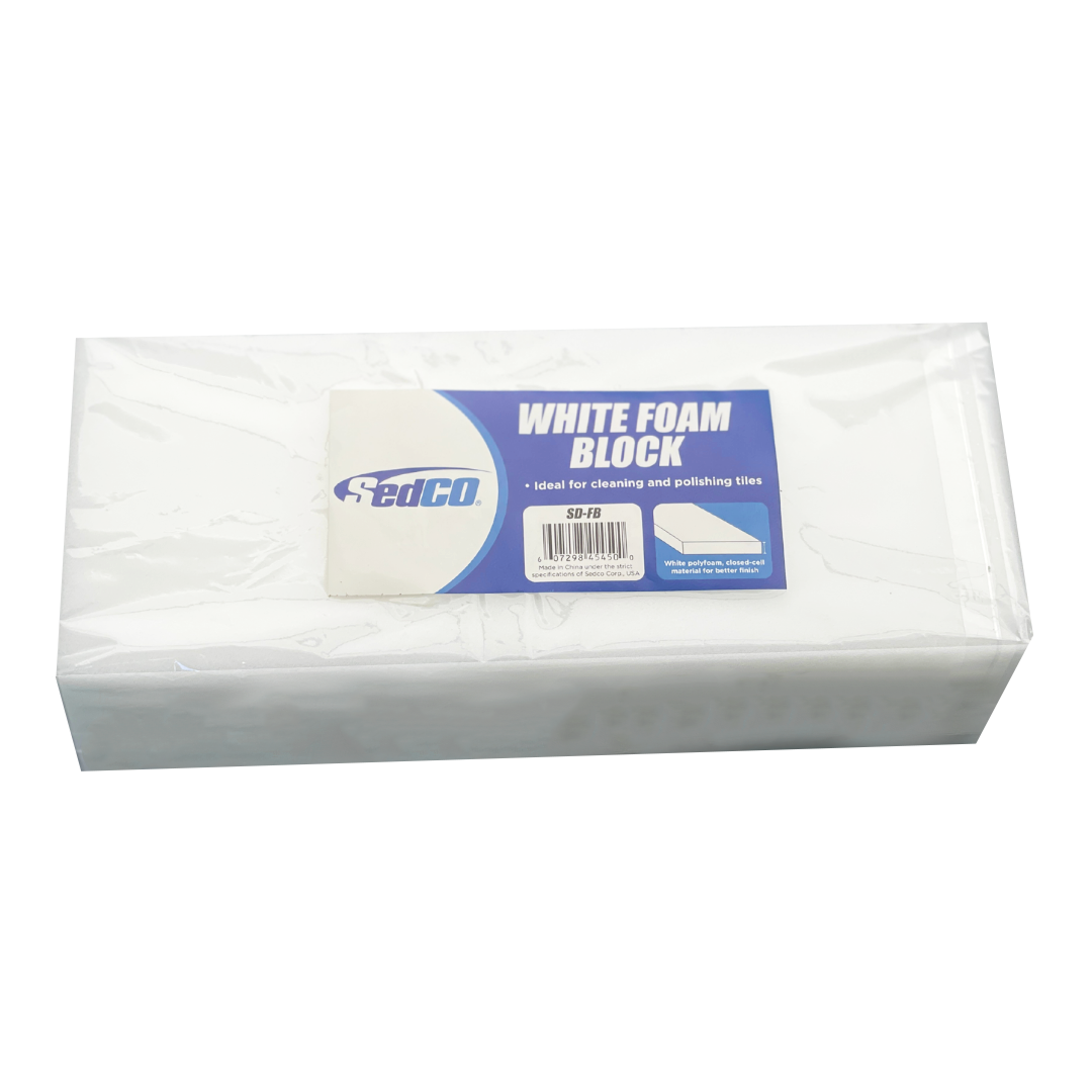 10″ x 4″ GROUT WHITE FOAM BLOCK Sedco Corp.